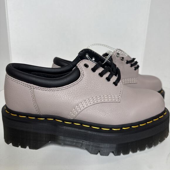 Dr Martens 8053 Quad Taupe Leather Platform Pisa Oxford Shoes Men 6/ Women 7 main image 7